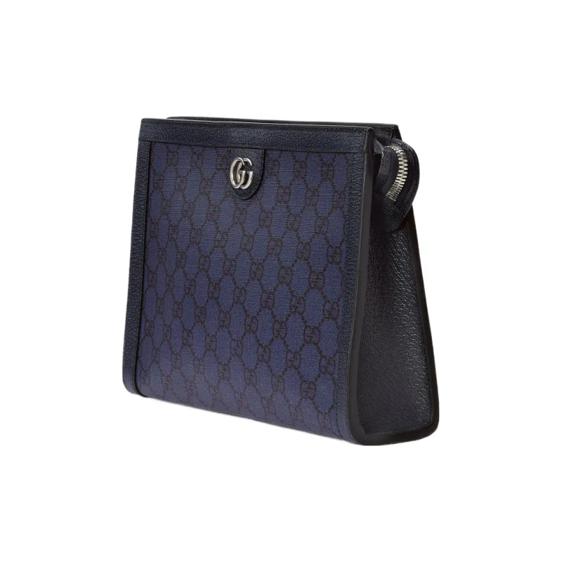 GUCCI Ophidia Canvas With Leather Canvas Bag Clutches Regular Men's Blue/Dark Blue-1