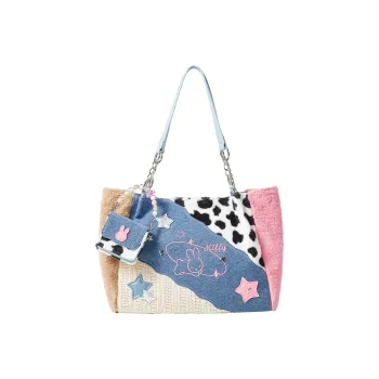 Miffy PU Shoulder Bag Large Size Women's Cow/Leopard Print