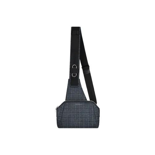 GIVENCHY Antigona Denim With Cotton And Calfskin Shoulder Bag Crossbody Bag Small Size Men's Gray
