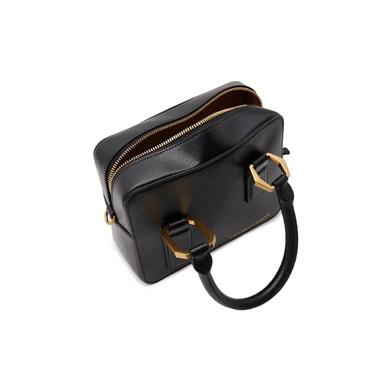 EMPORIO ARMANI Polyester Shoulder Bag, Crossbody Bag, Handbag Women's Black-3
