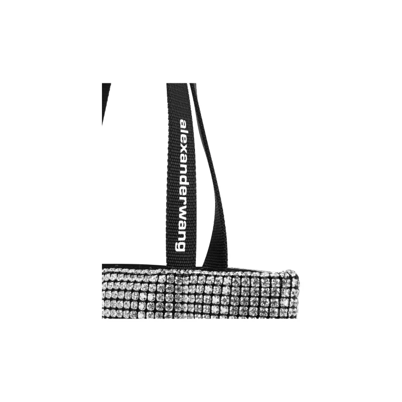 Alexander Wang Heiress Nylon Tote Bag Shopping Bag Shoulder Bag Handbag Regular Women's Silver/Black-6