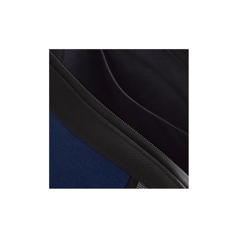 HERMES Off Piste Canvas With Regate Taurillon Leather Ski Bag Backpack Regular Unisex Blue Black-3