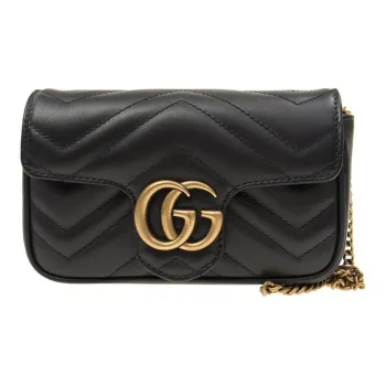 GUCCI GG Marmont Matelasse Super Mini Bag Black