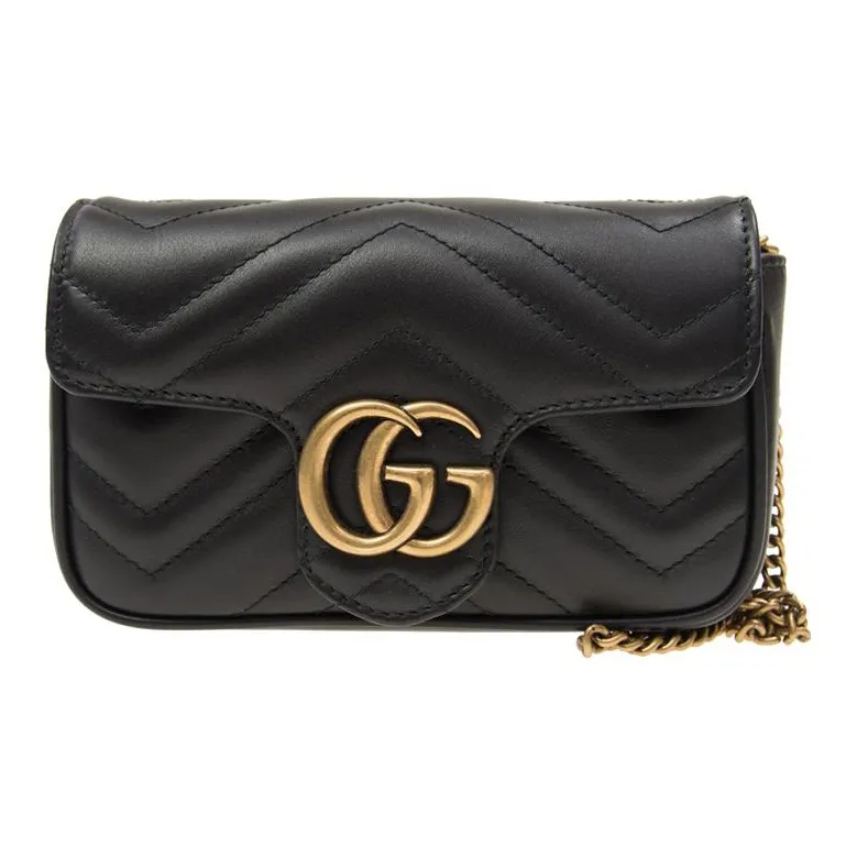 GUCCI GG Marmont Matelasse Super Mini Bag Black-0