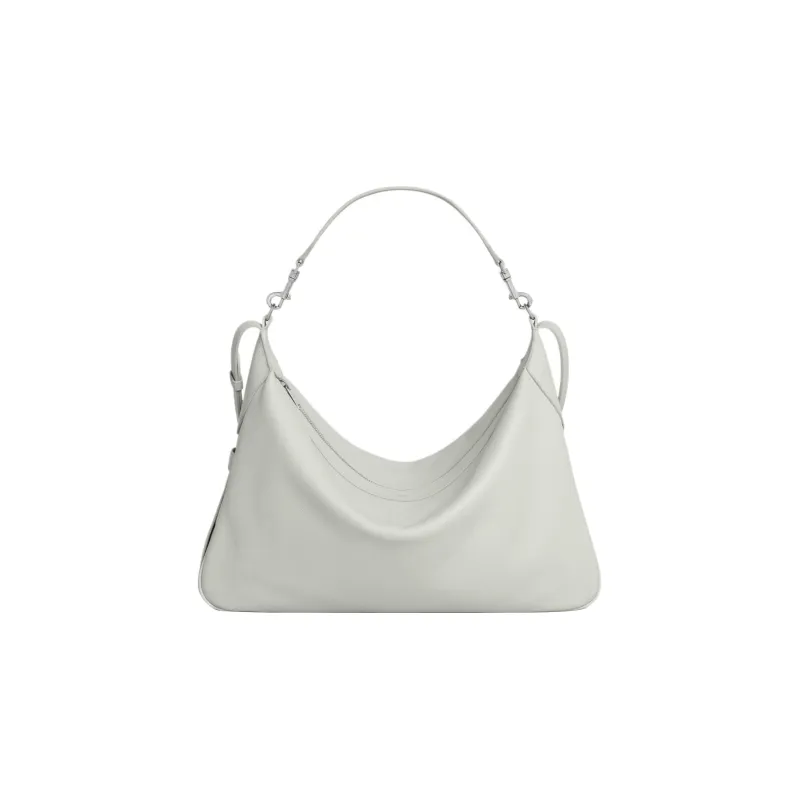 CELINE Romy Collection Soft Cow Leather Shoulder Bag Crossbody Bag Handbag Large Size Men's Chalk White-2
