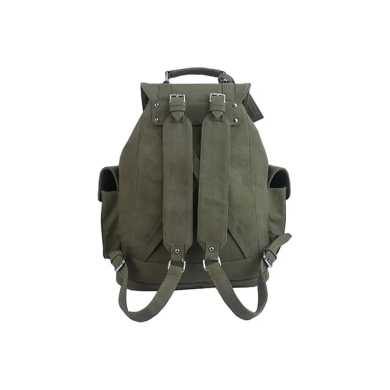 Slazenger Canvas Backpack Tubas Unisex Graphite Gray/Army Green-6