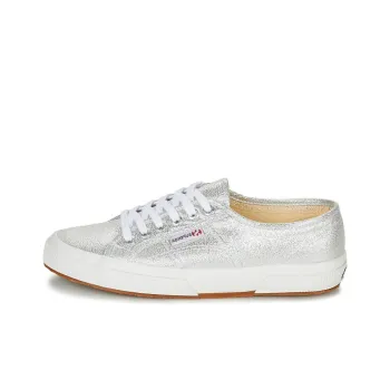 SUPERGA 2750 LAMEW Anti Slip Wear Resistant Low Top Skateboard Shoes Women's Silver