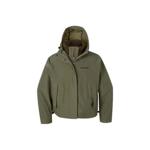 Columbia Windbreaker Jackets Women's Green