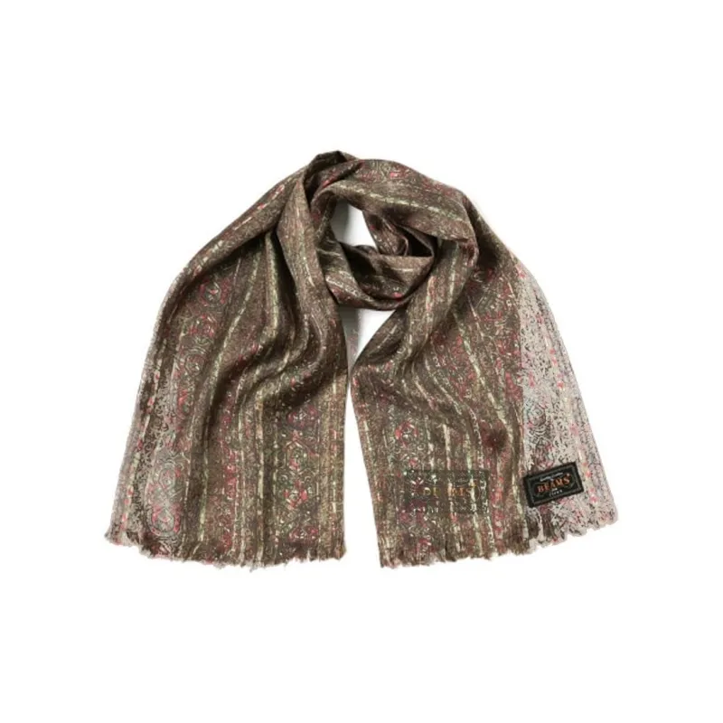 Beams Silk Scarves Men's Multicolor-0