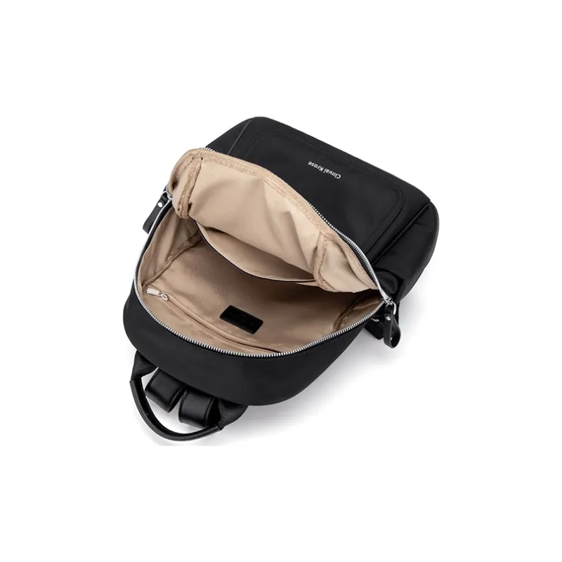 CinvaiKrose Fabric Backpack Medium Size Women's Ecru/Black-10