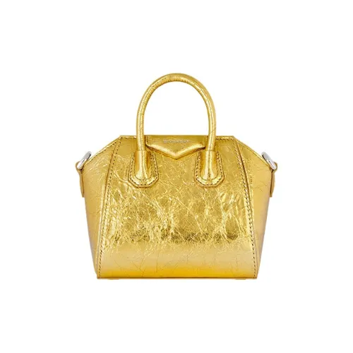 GIVENCHY Antigona Layered Lambskin Shoulder Bag Crossbody Bag Handbag Extra Mini Women's Gold
