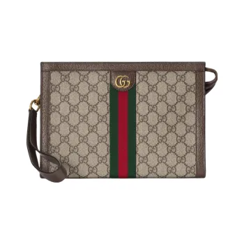 GUCCI Ophidia Canvas Canvas Bag Clutches Regular Men's Ebony/Brown
