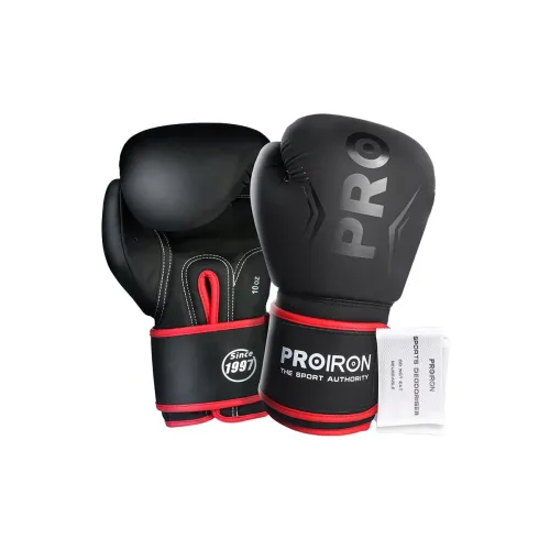 PROIRON Boxing Gloves PU Men's 8oz 10oz 12oz 14oz Black Red