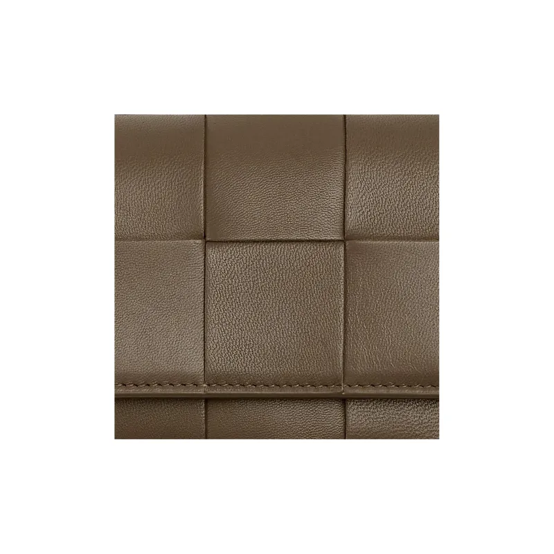 Bottega Veneta Sheepskin Wallet Small Size Women's Taupe-4