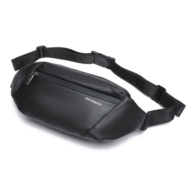 SEPTWOLVES Fabric Shoulder Bag, Sling Bag, Crossbody Bag, Fanny Pack Regular Unisex Black-2