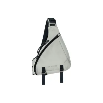 GIVENCHY G-Zip Polyamide Triangle Bag Sling Bag One Shoulder Crossbody Fanny Pack Medium Size Men's Medium Gray