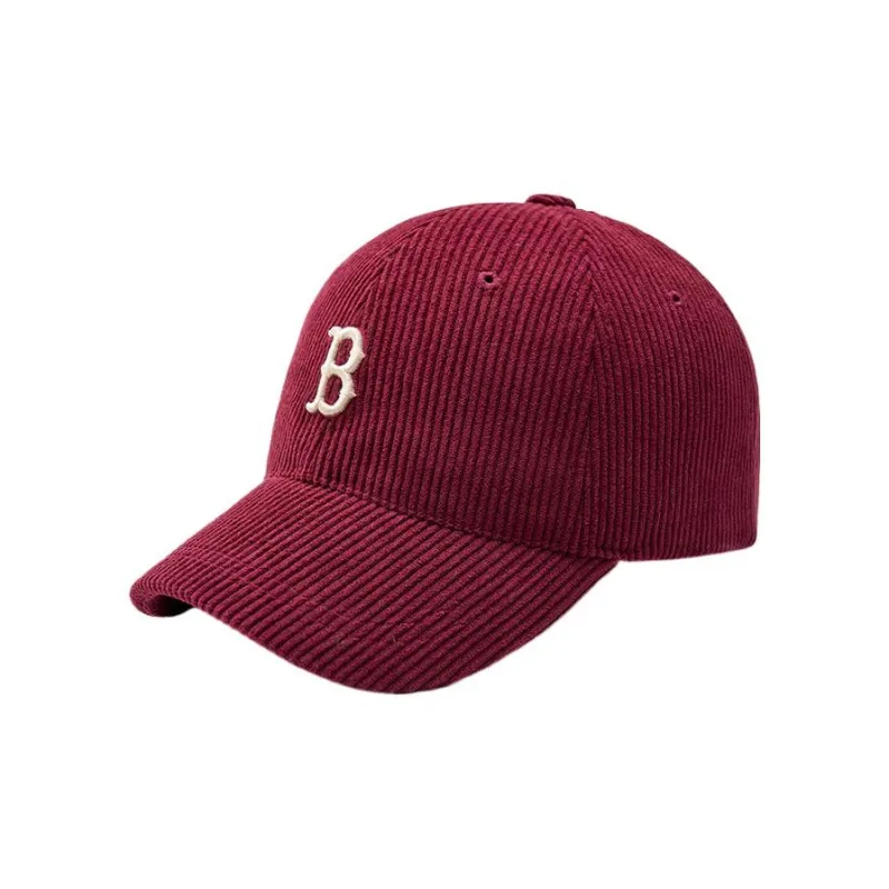 MLB Corduroy Baseball Caps Unisex Black/Red/Camel/Blue/White-2