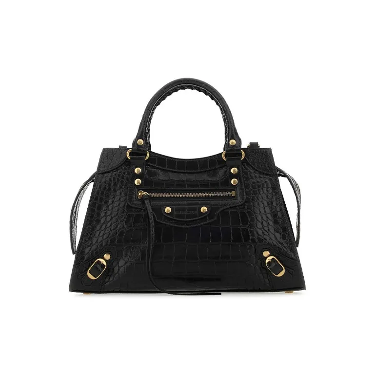 Balenciaga Calfskin Shoulder Bag, Crossbody Bag, Handbag Women's Black-0