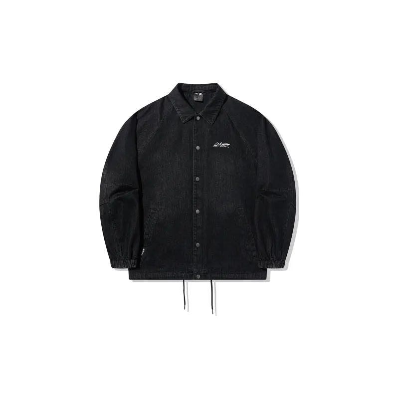 LiNing Denim Jacket Men's Black Denim-1