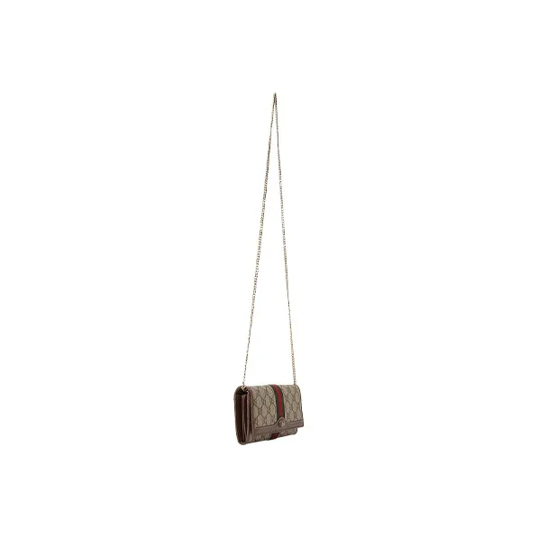 GUCCI Ophidia Canvas With Leather Handheld Shoulder Bag Crossbody Bag Wallet Women's Ebony/Brown-2