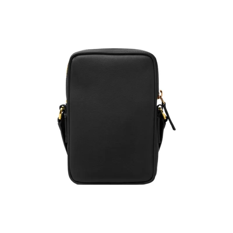 VERSACE La Medusa Cow Leather Shoulder Bag, Crossbody Bag Trumpets Men's Black-2