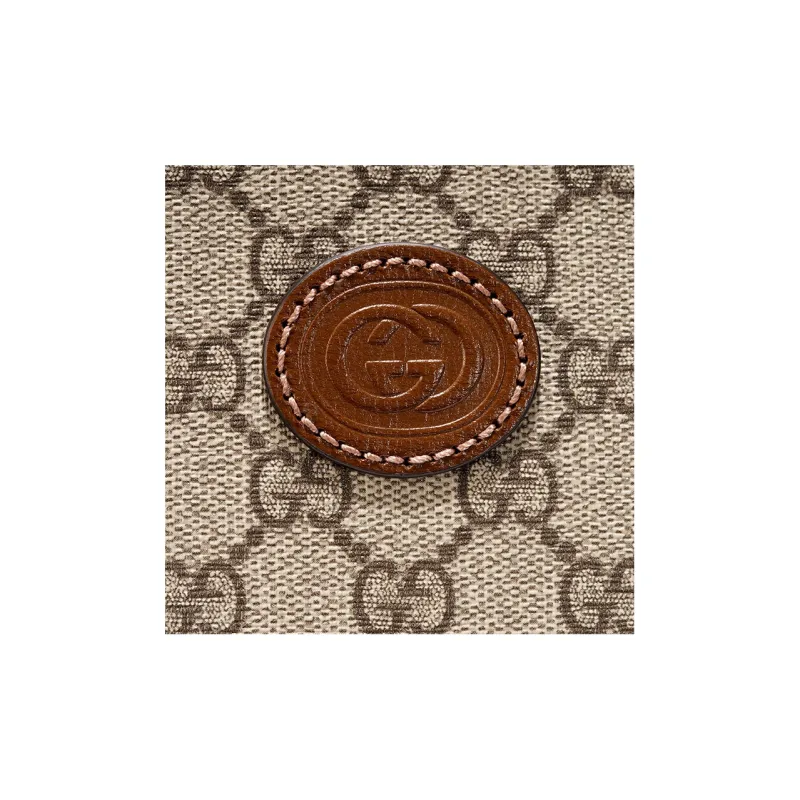 GUCCI Canvas With Leather Totes Shopping Bag Shoulder Bag Crossbody Bag Handbag Small Size Unisex Ebony/Brown-10