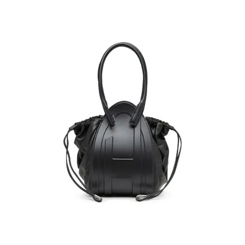 DIESEL Cowhide With Sheepskin Handbag Shoulder Bag Women's Black