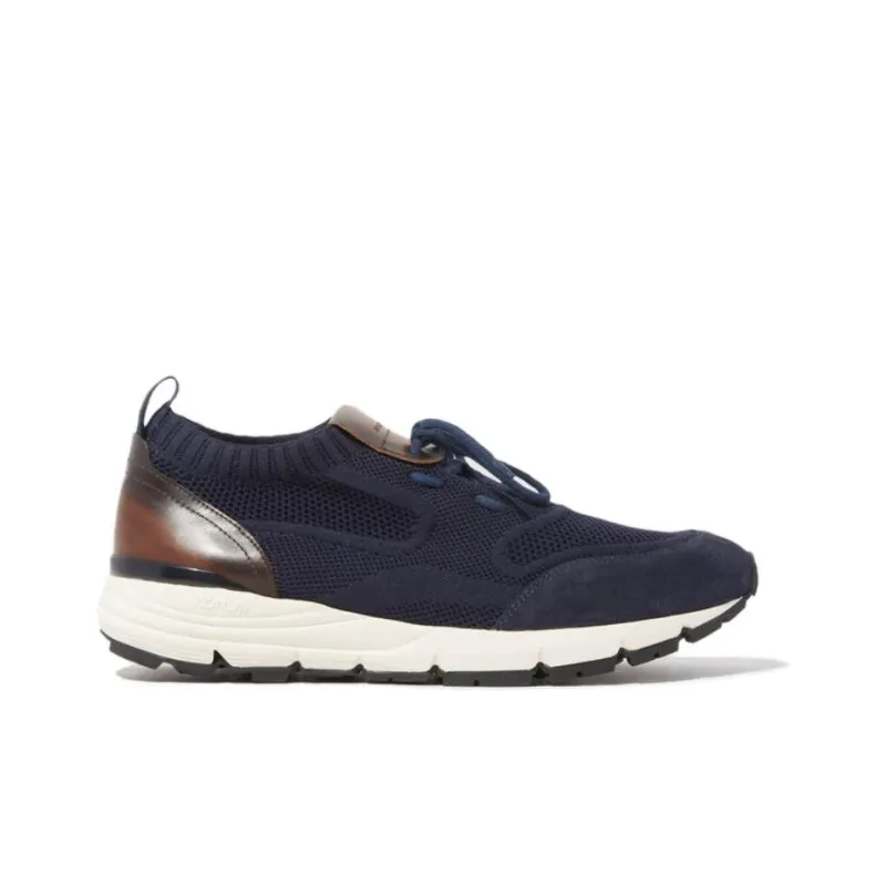 SCAROSSO Knitted upper Suede Sneakers-1