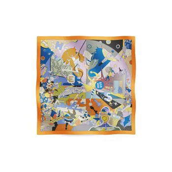 HERMES Ca Decoiffe Silk Scarves Women's Multicolor