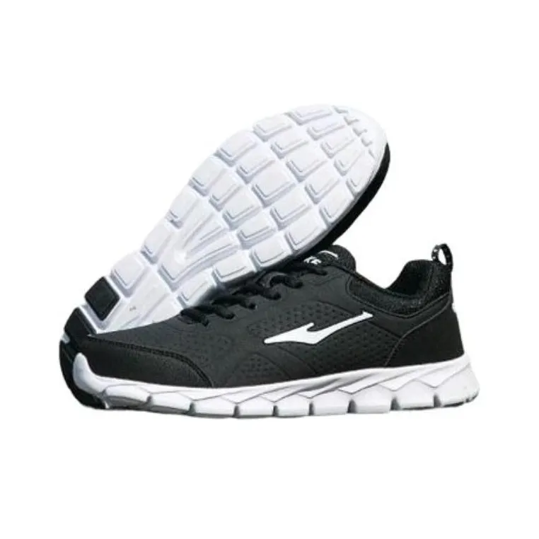 Erke Anti Slip Wear Resistant Low Top Casual Running Shoes Men's Black White-3