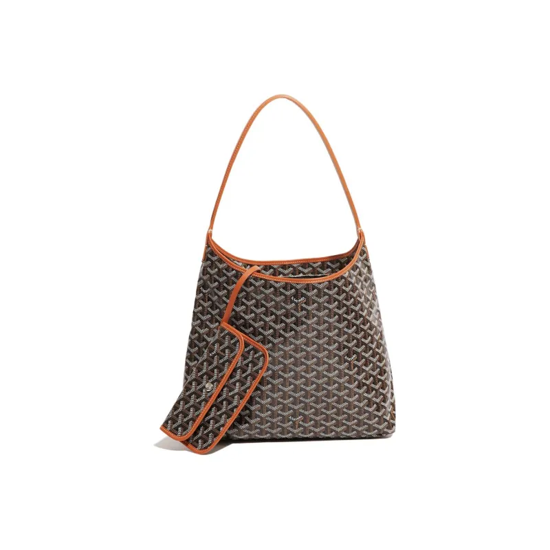 GOYARD Bohème Hobo Canvas With Leather Shoulder Bag Combo Bag Shoulder Bag Women's Brown-1