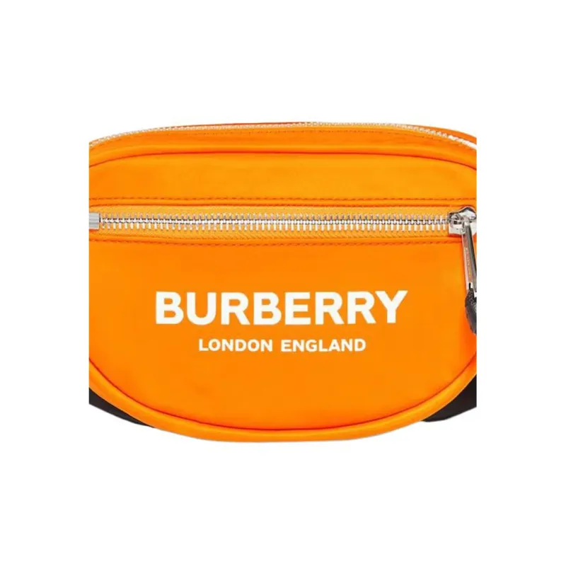 Burberry Cannon Bum Bag Logo Print Econyl Small Bright Orange-3