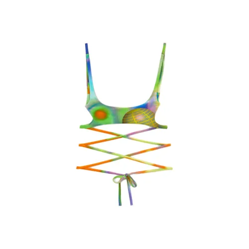 AMBUSH Graphic-print Strappy Bra Top