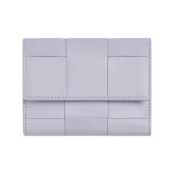 Bottega Veneta CASSETTE Sheepskin With Cow Leather Wallet Regular Women's Light Purple