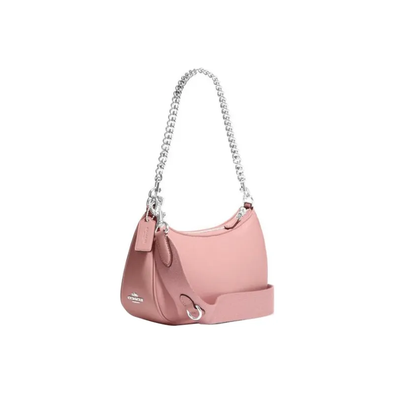 COACH Teri Leather Shoulder Bag, Handbag, Shoulder Bag Trumpets Women's Pink-1