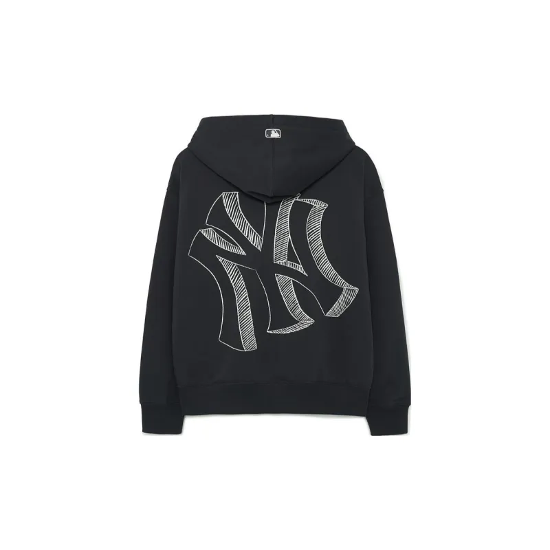 MLB Mega Logo NY Sweatshirts Unisex Carbon Gray-1