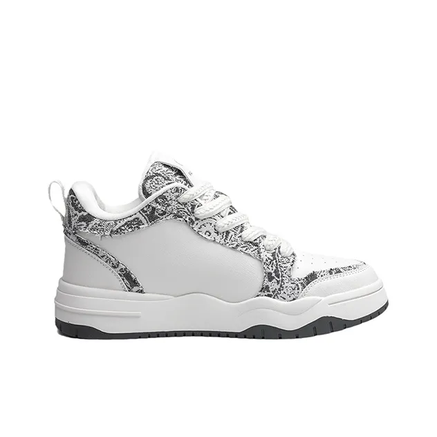 FACKRAM Warm Cushioning And Wear Resistant High Top Skateboard Shoes Men's Ecru-1