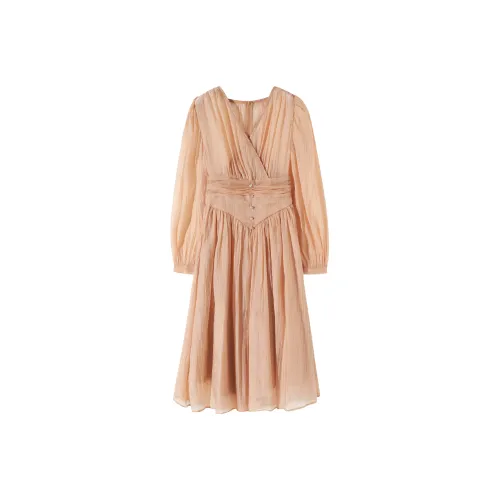 EIDOLON GRAIN Long-Sleeved Dresses Women's Champagne