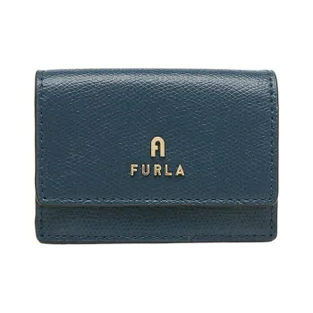Furla Leather Wallet Mini Women's Blue