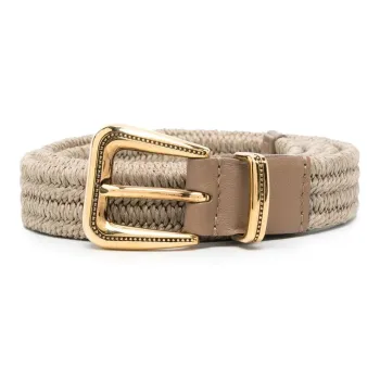 Brunello Cucinelli Rustic Woven Buckle Belt