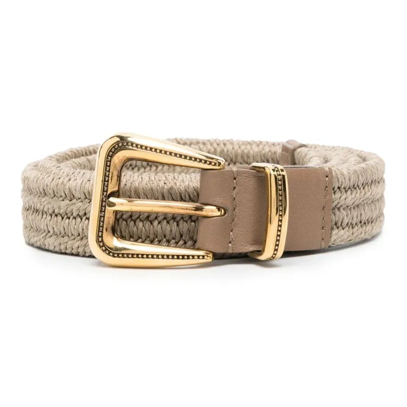 Brunello Cucinelli Rustic Woven Buckle Belt-0