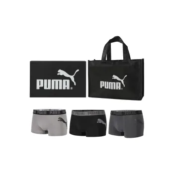 PUMA Underwear Gift Box Men's Box 3 Pack Black/Dark Gray/Light Gray