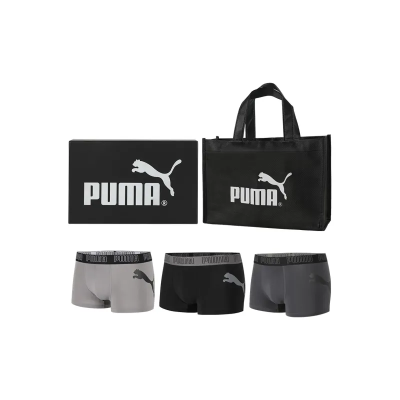PUMA Underwear Gift Box Men's Box 3 Pack Black/Dark Gray/Light Gray-0