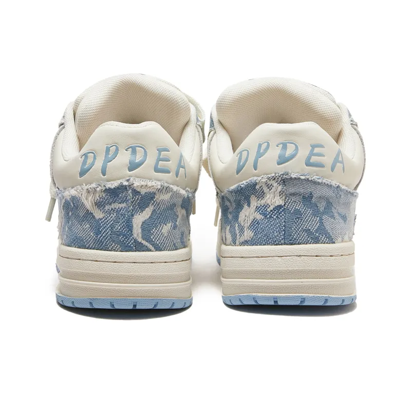 MQMS Skateboard Shoes Unisex Low Top Blue/White-4