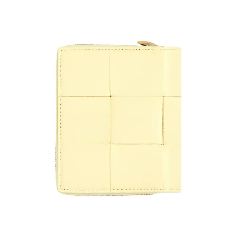 Bottega Veneta Lambskin Wallet Regular Women's Light Yellow-2
