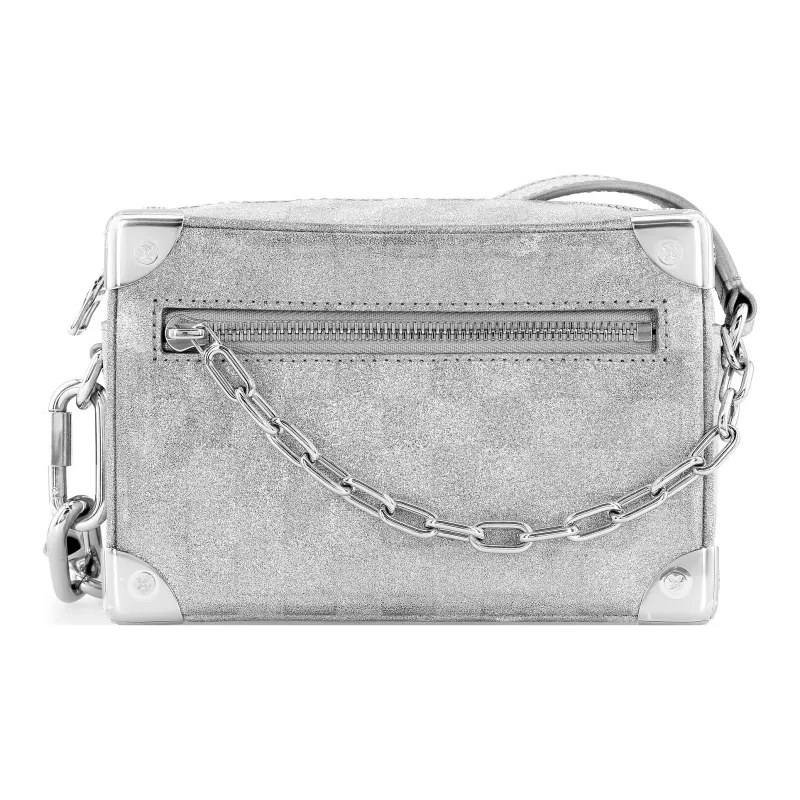LOUIS VUITTON Mini Soft Trunk Glitter Silver-1