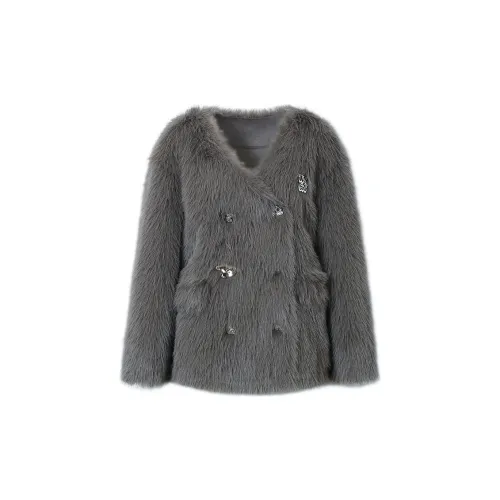 Valeria Obbaco Creative Furs Women's Gray