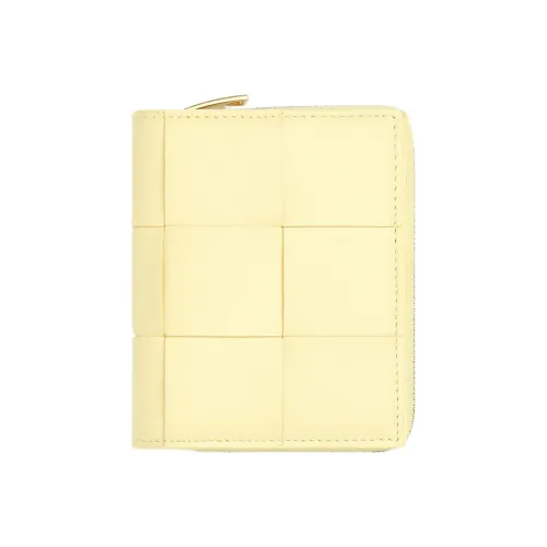 Bottega Veneta Lambskin Wallet Regular Women's Light Yellow