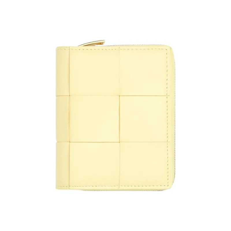 Bottega Veneta Lambskin Wallet Regular Women's Light Yellow-0
