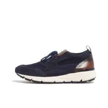 SCAROSSO Robbie Knitted Lace-Up Sneakers
